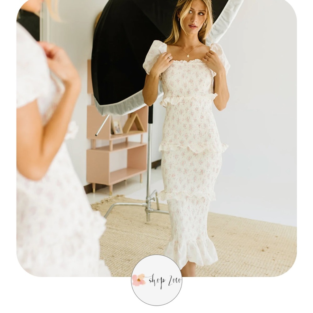 Smocked ruffle dress